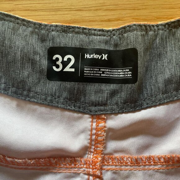 Hurley board shorts Orange and grey Men's 32 - Picture 3 of 7